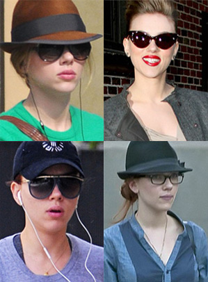 O estilo dos óculos de Scarlett